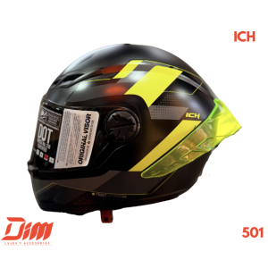 Casco ICH 501 Negro Amarillo