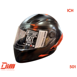 Casco ICH 501 Negro Rojo
