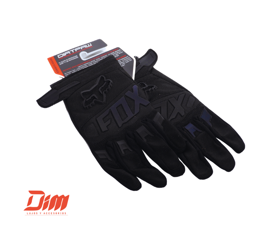 Guantes Fox Negros para Motociclista