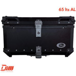 Baúl de Aluminio DR1 65 L para Moto – Negro