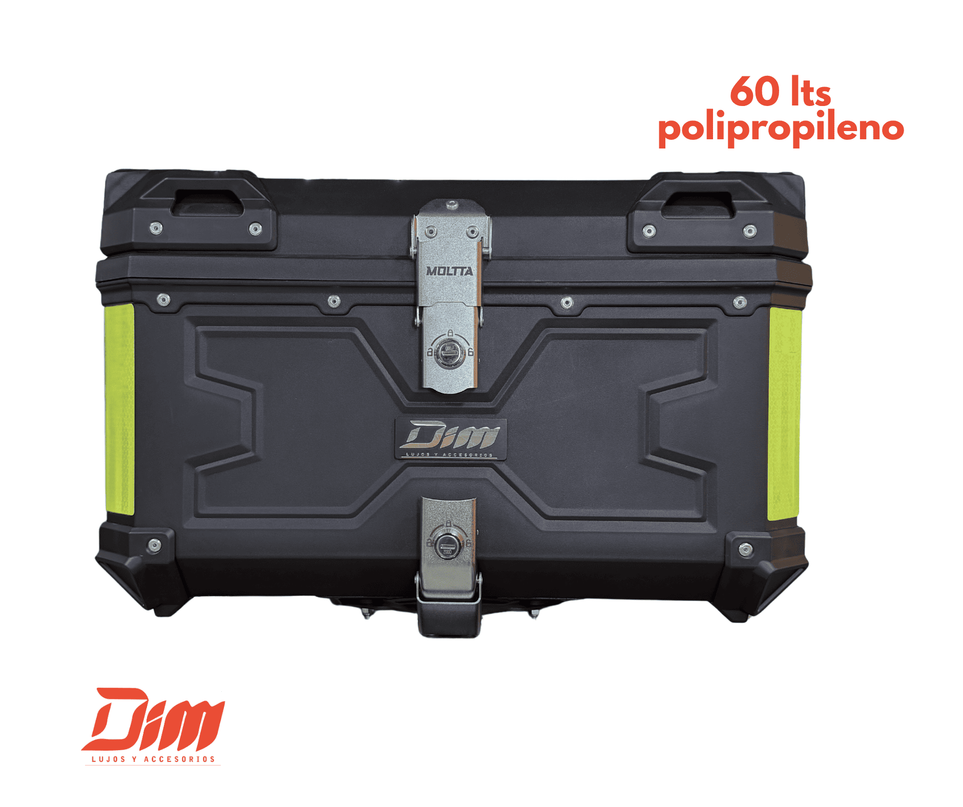 Baúl Molta 60 L en Polipropileno con Base Metálica para Moto